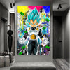 Leinwand Bilder Dragon Ball Vegeta Pop Art Wandbilder -Hochwertiger Kunstdruck B8496