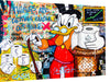 Leinwand Bilder Dagobert Duck Grazier Pop Art Wandbilder-Hochwertiger Kunstdruck B8318