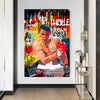 Leinwand Bilder Mike Tyson Boxer  PopArt Wandbilder -Hochwertiger Kunstdruck B8451