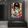 Leinwand Bilder Pop Art Audrey Hepburn  Wandbilder -Hochwertiger Kunstdruck B8344