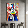 Leinwand Bilder Dagobert Duck Forbes Pop Art Wandbilder-Hochwertiger Kunstdruck B8424