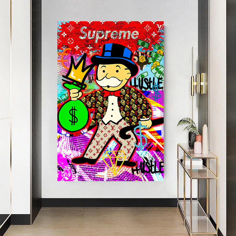 Leinwand Bilder Monopoly Marken Pop Art Wandbilder -Hochwertiger Kunstdruck B8490