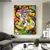 Leinwand Bilder Bugs Bunny Dollar  Pop Art Wandbilder -Hochwertiger Kunstdruck B8478