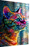 Leinwand Bilder Abstrakte Katze Tiere Wandbilder -Hochwertiger Kunstdruck B8376