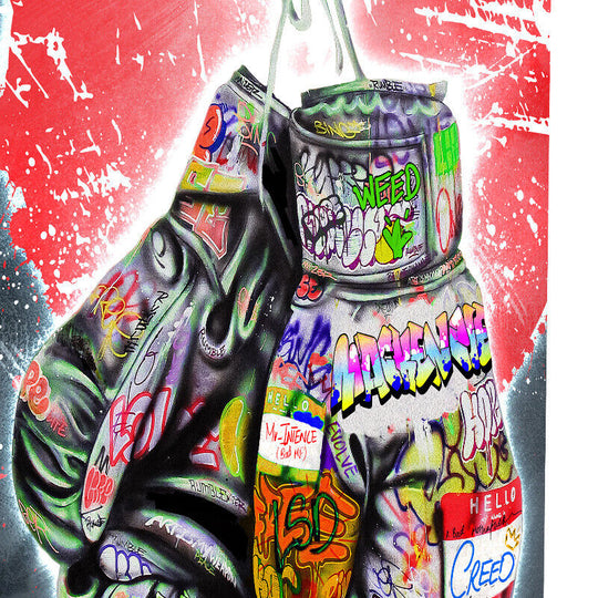 Leinwand Bilder Boxhandschuhe Sport Pop Art Wandbilder -Hochwertiger Kunstdruck B8475