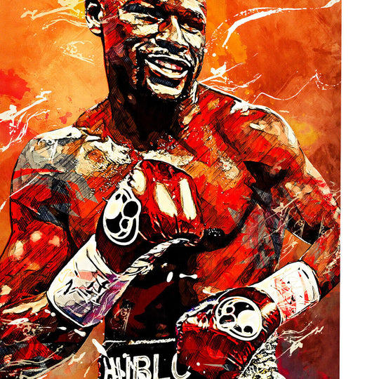 Leinwand Bilder Sport Boxer  Pop Art Wandbilder -Hochwertiger Kunstdruck B8388