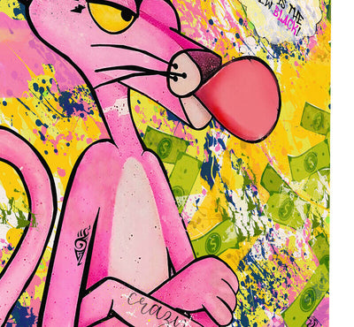 Leinwand Bilder Rosarote Panther Pop Art Wandbilder -Hochwertiger Kunstdruck B8491