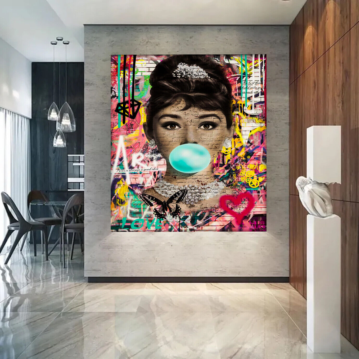 Leinwand Bilder Pop Art Audrey Hepburn  Wandbilder -Hochwertiger Kunstdruck B8344