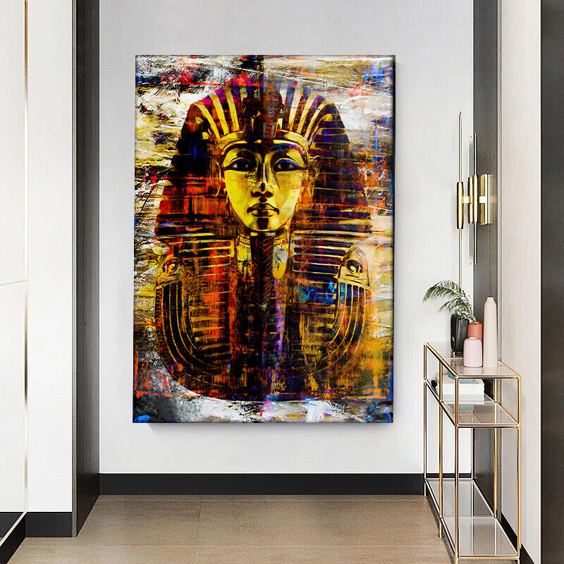 Leinwand Bilder Pharao Ägypten Pop Art Wandbilder -Hochwertiger Kunstdruck B8380