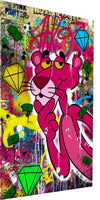 Leinwand Bilder Panther Denker Pop Art Wandbilder -Hochwertiger Kunstdruck B8492