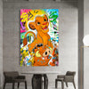 Leinwand Bilder Simba Timon Pumbaa PopArt Wandbilder -Hochwertiger Kunstdruck B8454