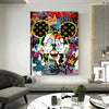 Leinwand Bilder Micky Maus Save Money Pop Art Wandbilder-HochwertigerKunstdruck B8439