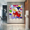 Leinwand Bilder Dagobert Duck Cash Pop Art Wandbilder-Hochwertiger Kunstdruck B8321