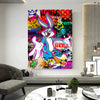 Leinwand Bilder Bugs Bunny Hustle Pop Art Wandbilder -Hochwertiger Kunstdruck B8487