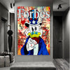 Leinwand Bilder Dagobert Duck Forbes Pop Art Wandbilder-Hochwertiger Kunstdruck B8424