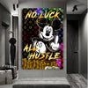 Leinwand Bilder Micky Maus All Hustle Pop Art Wandbilder-HochwertigerKunstdruck B8440