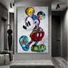 Leinwand Bilder Micky Maus Figuren Pop Art Wandbilder-Hochwertiger Kunstdruck B8336