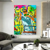 Leinwand Bilder Wolf Wall Street Auto Pop Art Wandbilder-Hochwertiger Kunstdruck B8498