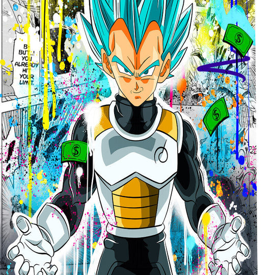 Leinwand Bilder Dragon Ball Vegeta Pop Art Wandbilder -Hochwertiger Kunstdruck B8496