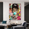 Leinwand Bilder Pop Art Audrey Hepburn  Wandbilder -Hochwertiger Kunstdruck B8344