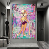 Leinwand Bilder Lola Bunny Burn Pop Art Wandbilder -Hochwertiger Kunstdruck B8480