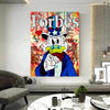 Leinwand Bilder Dagobert Duck Forbes Pop Art Wandbilder-Hochwertiger Kunstdruck B8424