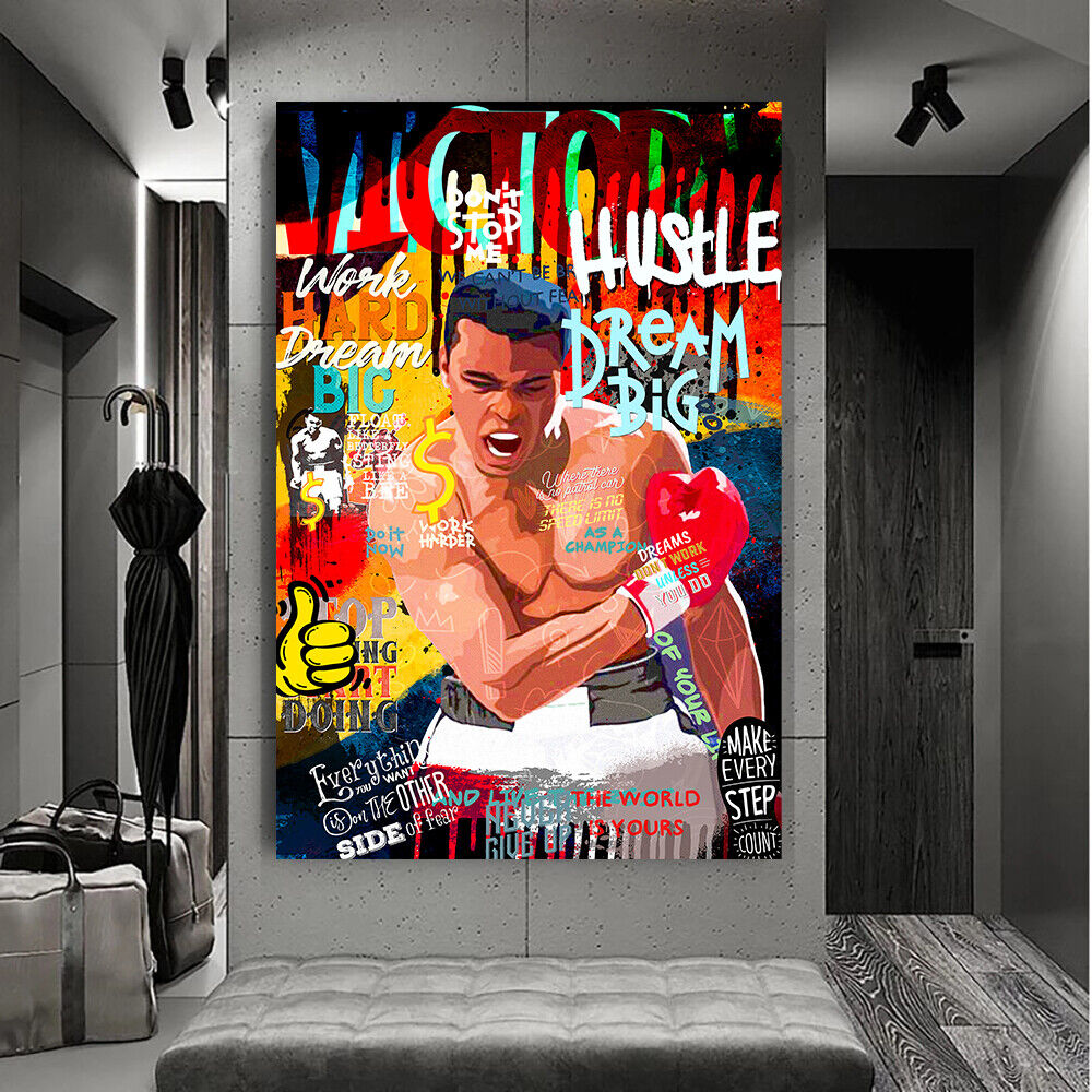 Leinwand Bilder Mike Tyson Boxer  PopArt Wandbilder -Hochwertiger Kunstdruck B8451