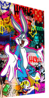 Leinwand Bilder Bugs Bunny Hustle Pop Art Wandbilder -Hochwertiger Kunstdruck B8487