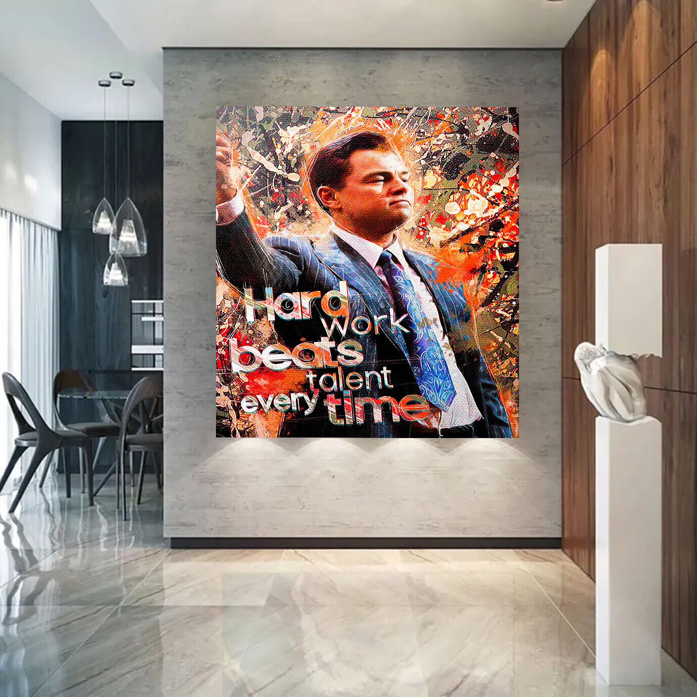 Leinwand Bilder Wolf of Wall Street Pop Art Wandbilder -Hochwertiger Kunstdruck B8375