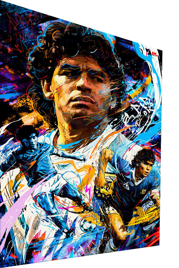 Leinwand Bilder Diego Maradona Pop Art Wandbilder -Hochwertiger Kunstdruck B8387