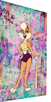 Leinwand Bilder Lola Bunny Burn Pop Art Wandbilder -Hochwertiger Kunstdruck B8480