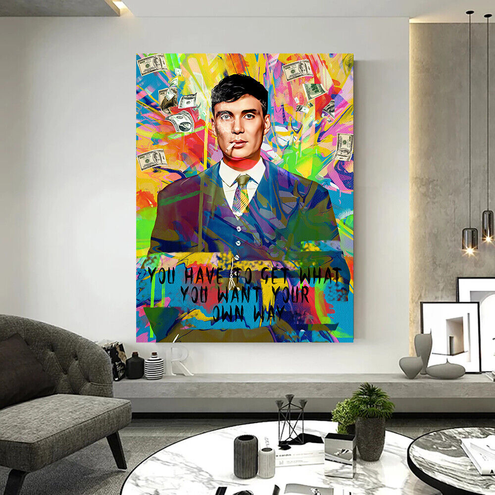 Leinwand Bilder Tommy Shelby Spruch  Pop Art Wandbilder -Hochwertiger Kunstdruck B8464