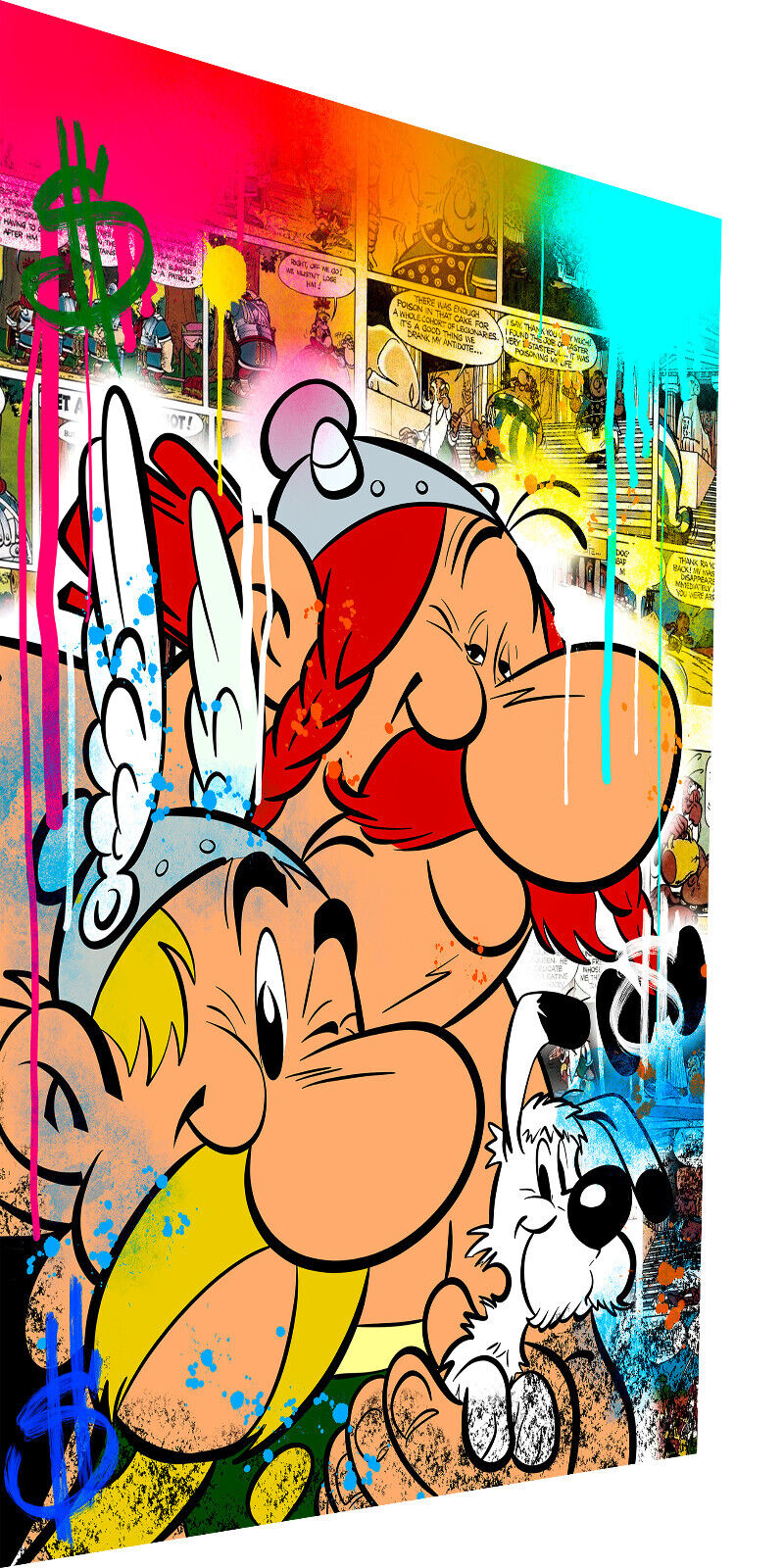 Leinwand Bilder Asterix Obelix  Pop Art Wandbilder -Hochwertiger Kunstdruck B8477