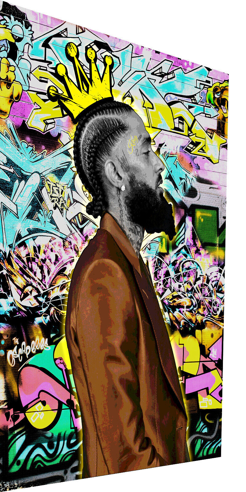 Leinwand Bilder Nipsey Hussle Rapper Pop Art Wandbilder -Hochwertiger Kunstdruck B8466