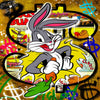 Leinwand Bilder Bugs Bunny Dollar  Pop Art Wandbilder -Hochwertiger Kunstdruck B8478