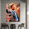 Leinwand Bilder Wolf of Wall Street Pop Art Wandbilder -Hochwertiger Kunstdruck B8375