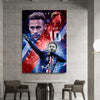 Leinwand Bilder Neymar  Fußball Pop Art Wandbilder -Hochwertiger Kunstdruck B8386