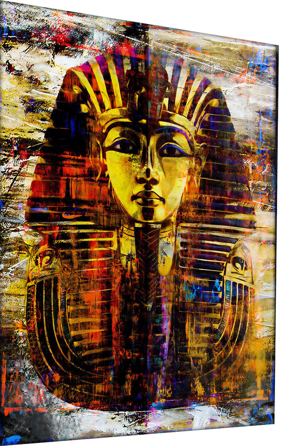 Leinwand Bilder Pharao Ägypten Pop Art Wandbilder -Hochwertiger Kunstdruck B8380