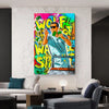 Leinwand Bilder Wolf Wall Street Auto Pop Art Wandbilder-Hochwertiger Kunstdruck B8498