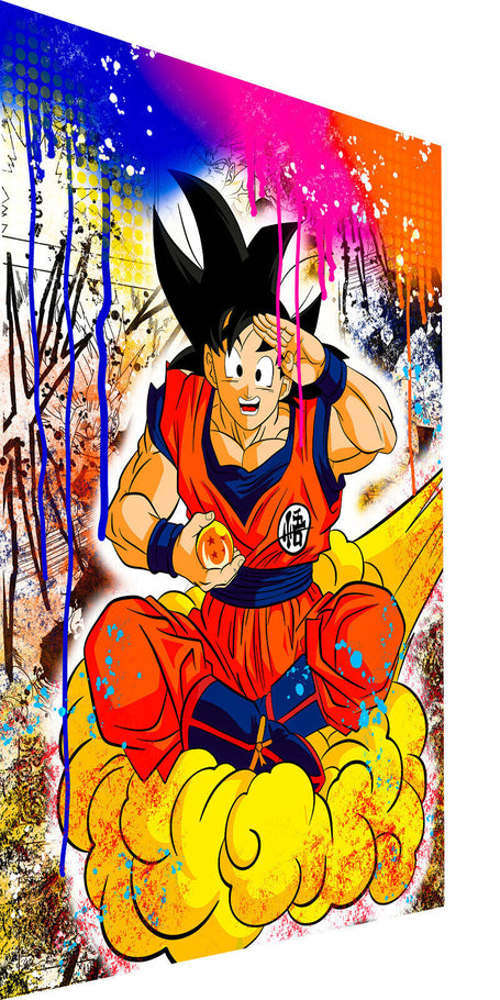 Leinwand Bilder Dragon Ball Son Goku Pop Art Wandbilder -Hochwertiger Kunstdruck B8447