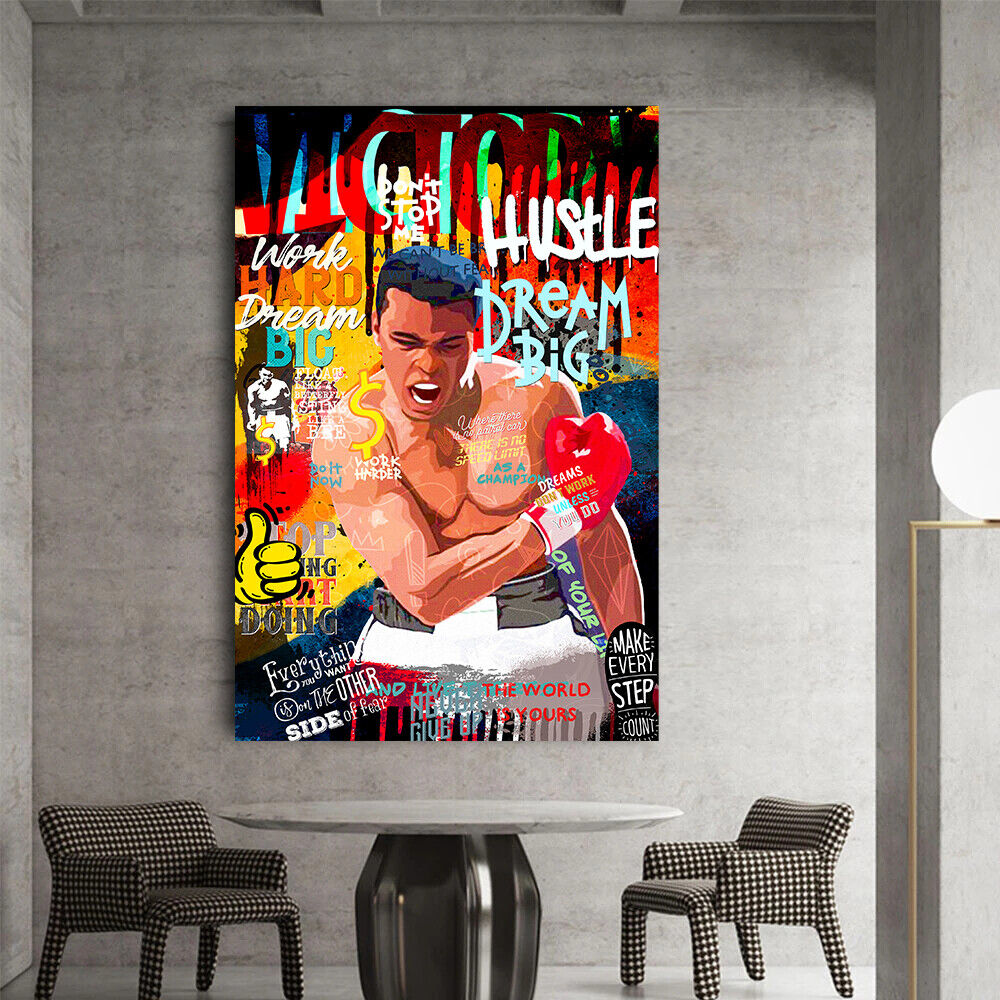 Leinwand Bilder Mike Tyson Boxer  PopArt Wandbilder -Hochwertiger Kunstdruck B8451