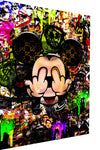 Leinwand Bilder Micky Maus Finger Pop Art Wandbilder-Hochwertiger Kunstdruck B8337