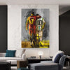 Leinwand Bilder Messi Ronaldo Pop Art Wandbilder -Hochwertiger Kunstdruck B8385