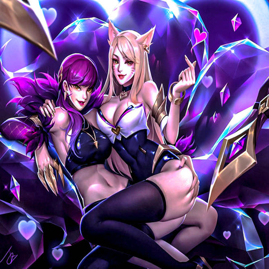 Leinwand Bilder Wandbilder LOL KDA Ahri Eve Games - Hochwertiger Kunstdruck A3177