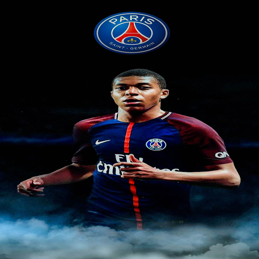 Leinwand Bilder Wandbilder Sport Fußball Kylian Mbappe  -Hochwertiger Kunstdruck A3224