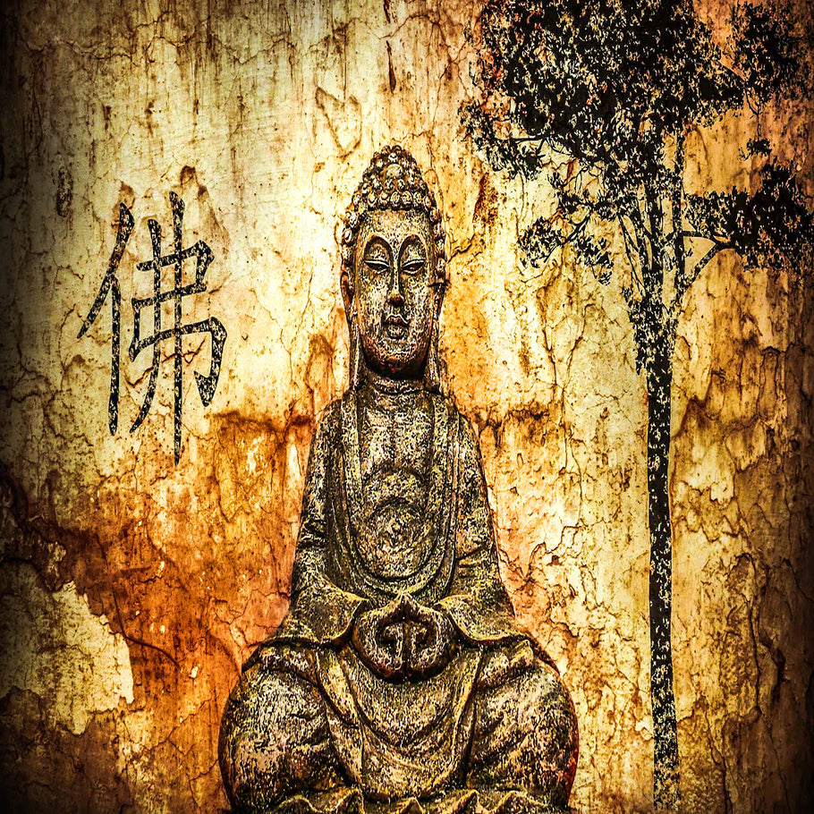 Leinwand Bilder Buddha Glauben Wiedergeburt Wandbilder - Hochwertiger Kunstdruck A3304