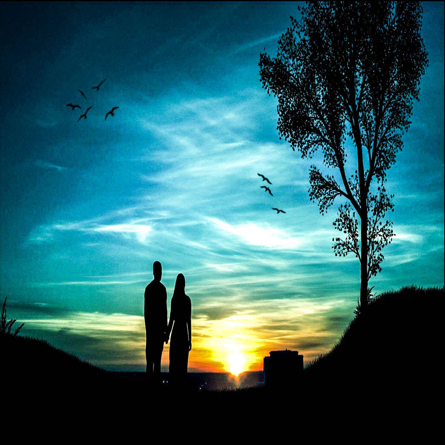 Leinwand Bilder  Urlaub Paar Liebe Couple Geschenk - Hochwertiger Kunstdruck A3352