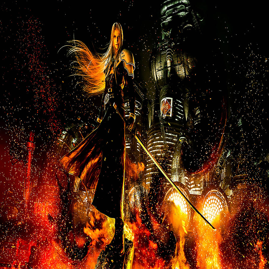 Leinwand Sephiroth Final Fantasy Bilder Wandbilder - Hochwertiger Kunstdruck A3490