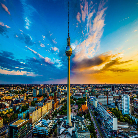 Leinwand Berlin Skyline Städte Bilder Wandbilder - Hochwertiger Kunstdruck A3567