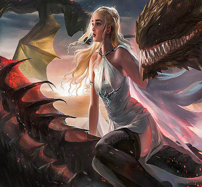 Leinwand Game of Thrones GoT Khaleesi Bilder Wandbilder -Hochwertiger Kunstdruck A3576